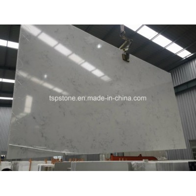 Carrara White/Black/ Grey/ Beige Quartz Stone Slab for Kitchen Countertop