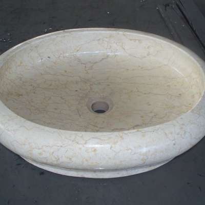 Natural Beige Marble Sinks, Cream Bathroom Sinks,  Beige Cream Basins