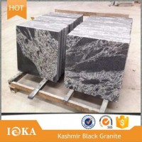 Cheap Jet Mist Black Granite with White Veins Slabs & Tiles