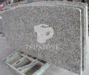 Natural Stone Kitchen Island (Yellow Butterfly granite)