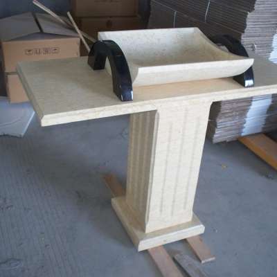 Natural stone freestanding bathroom granite and marble shampoo sink bowls