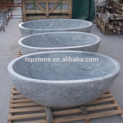 Natural beige marble moca stone freestanding limestone moca white bathtub