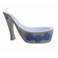 solid surface freestand mosaic high-heeled shoes bathtub