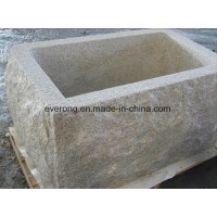 Handcarved Stone Sink Granite Water Storage Trough with Natural Split Surface